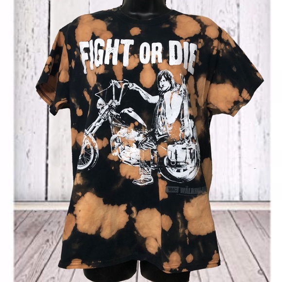 Gildan Tops - 🌸2/$20🌸 TWD | Daryl Motorcycle Bleached Tee | M